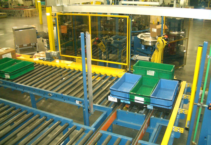 Tote load system with CDLR conveyor and transfer